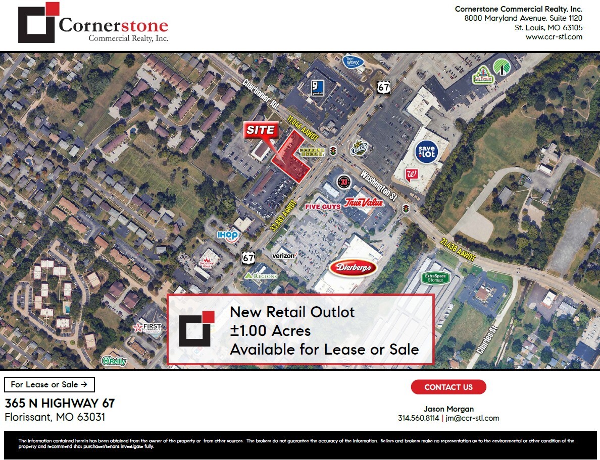 365 N Highway 67 St, Florissant, MO for lease Aerial- Image 1 of 3