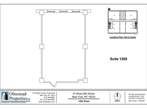 37 W 20th St, New York, NY à louer Plan d  tage- Image 2 de 2