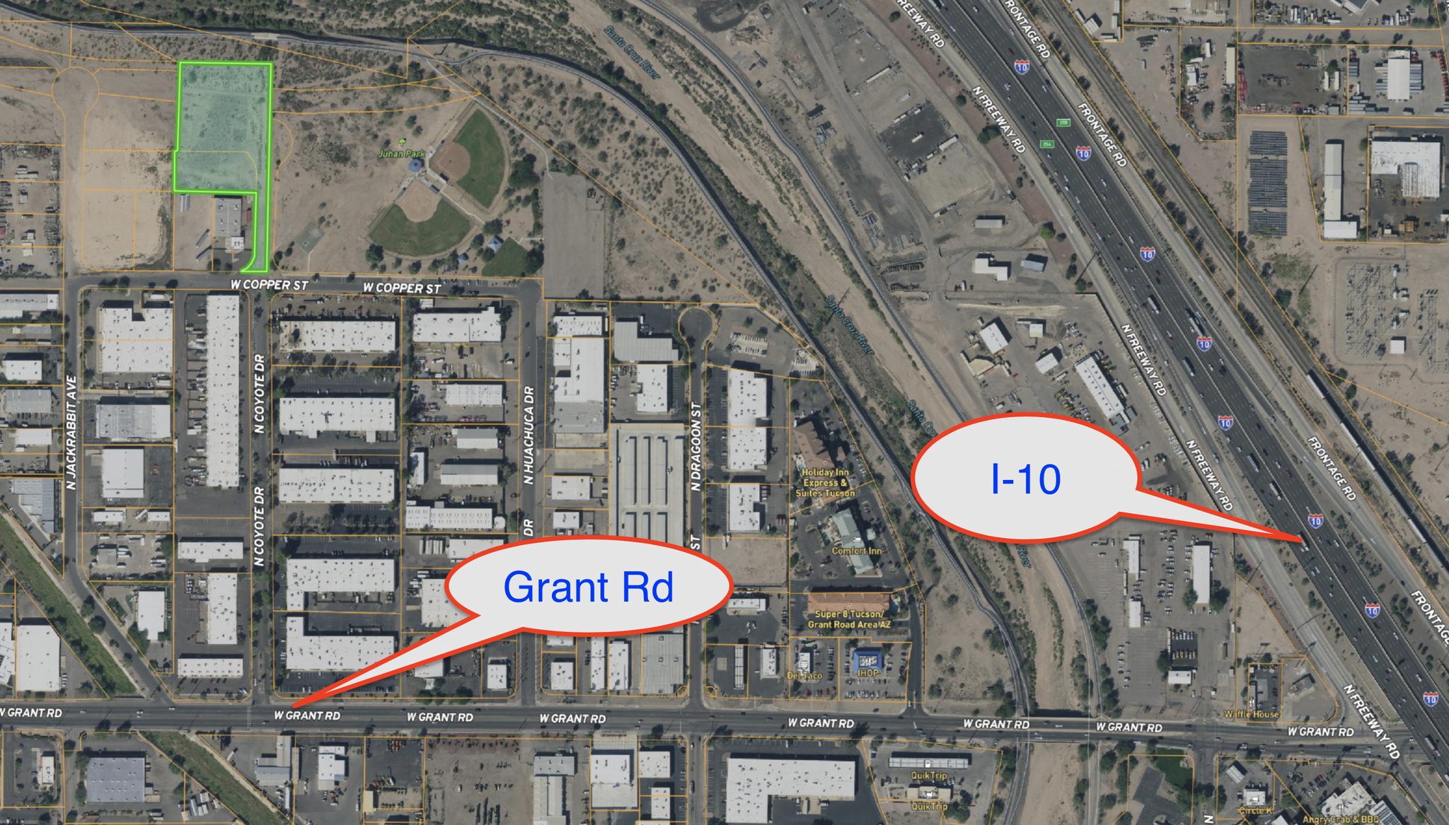 NW  N. Coyote Dr and W. Copper St, Tucson, AZ for sale Aerial- Image 1 of 4