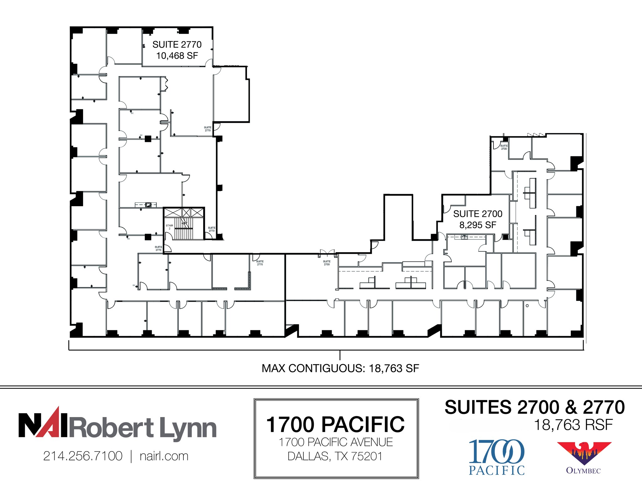 1700 Pacific Ave, Dallas, TX à louer Plan d  tage- Image 1 de 2