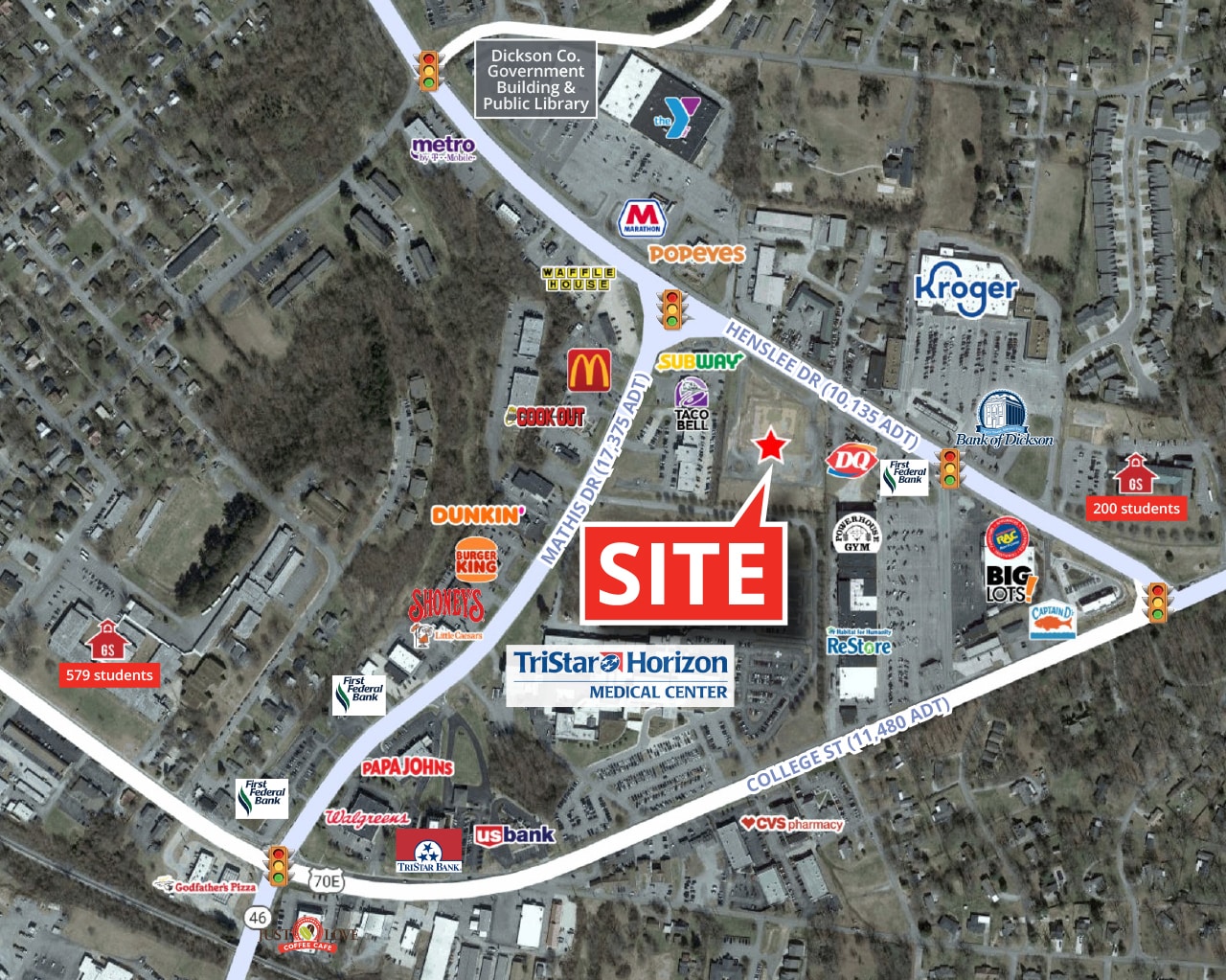 204 Henslee Dr, Dickson, TN for lease Aerial- Image 1 of 3