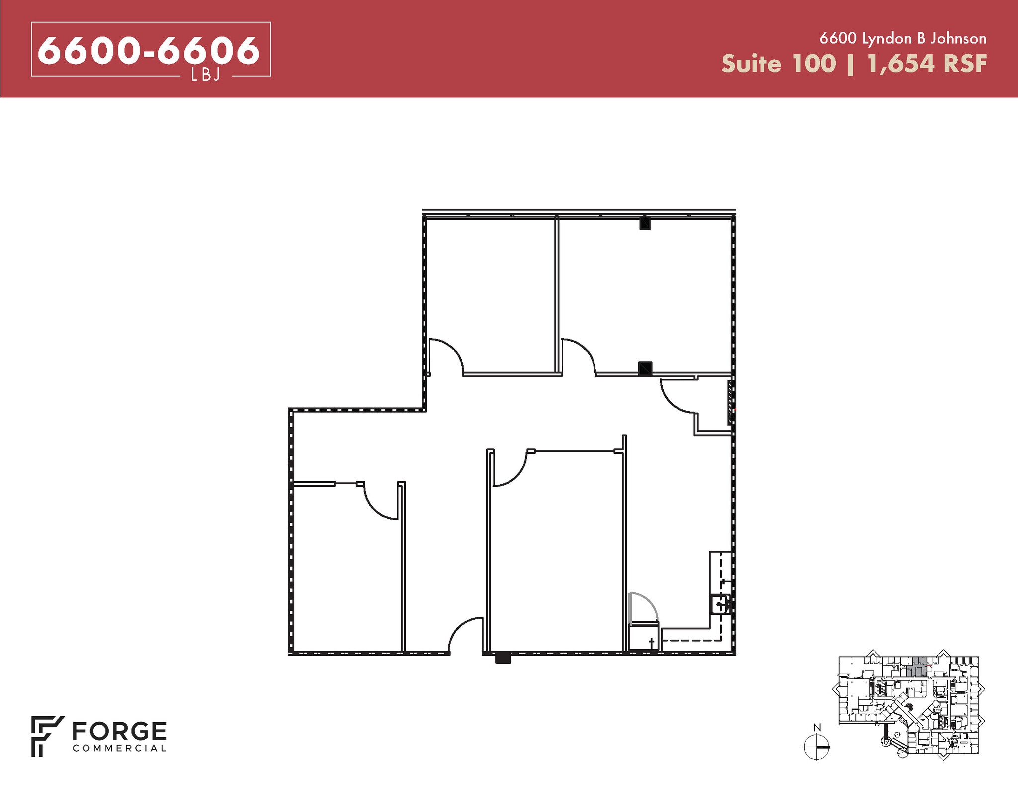 6600 Lyndon B Johnson Fwy, Dallas, TX à louer Plan d’étage- Image 1 de 1