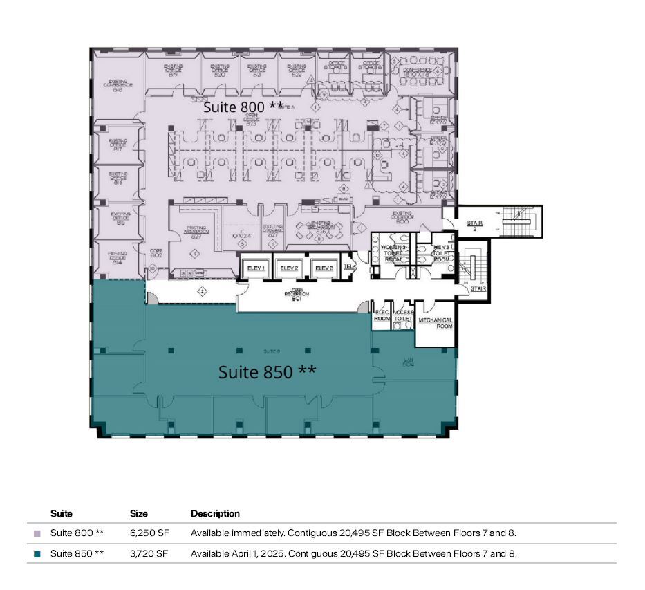 7735 Old Georgetown Rd, Bethesda, MD à louer Plan d  tage- Image 1 de 1