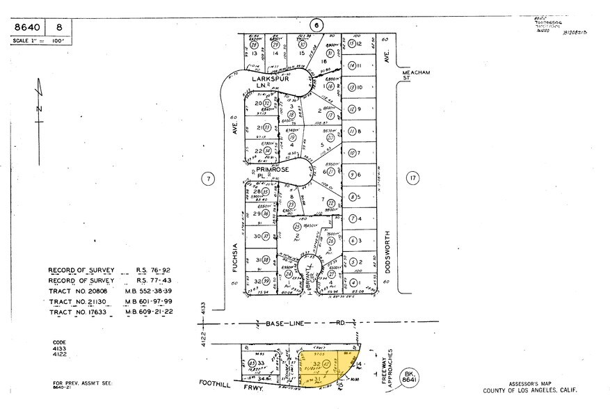 402-408 W Baseline Rd, Glendora, CA à louer - Plan cadastral - Image 2 de 5