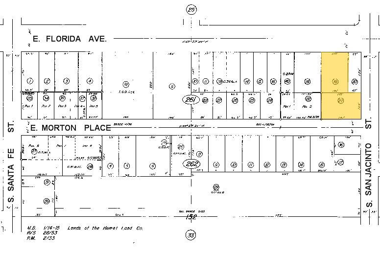 1219-1265 E Florida Ave, Hemet, CA à vendre - Plan cadastral - Image 2 de 2