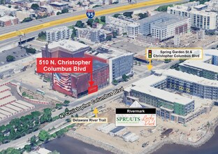 510 N Christopher Columbus Blvd, Philadelphia, PA - Aerial map view