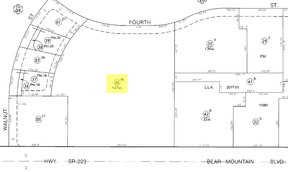 Bear Mountain & Walnut Street, Arvin, CA à louer - Plan cadastral - Image 2 de 2