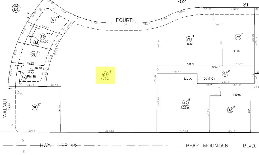 Bear Mountain & Walnut Street, Arvin, CA for lease - Plat Map - Image 2 of 2