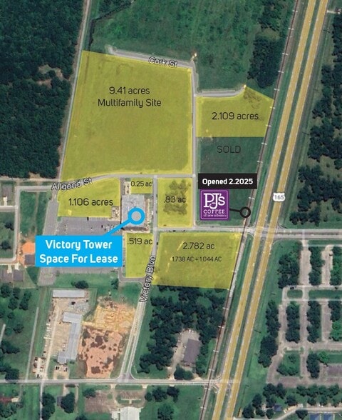 Victory Blvd - 17 Acres, Monroe, LA à vendre - Photo du bâtiment - Image 1 de 1