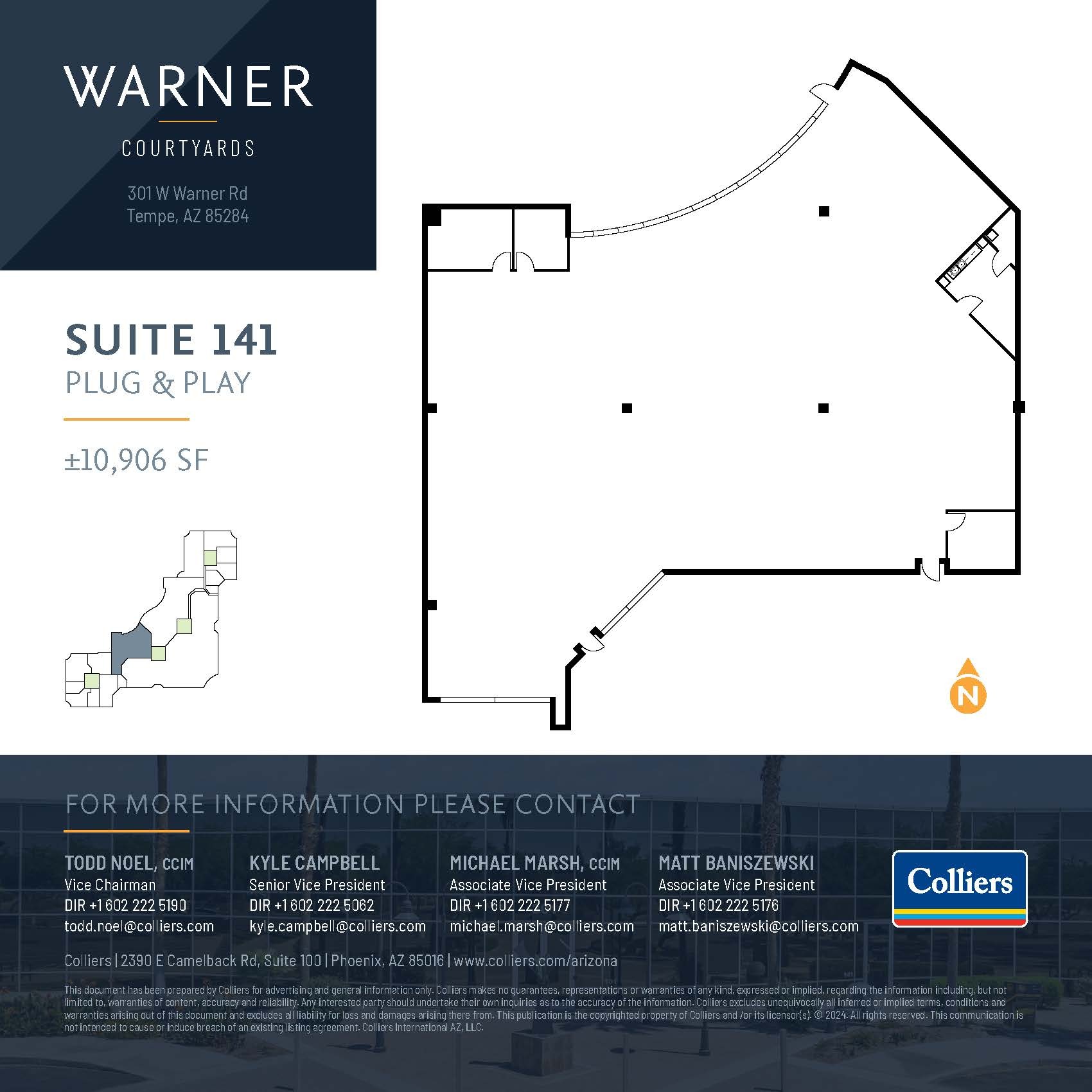 301 W Warner Rd, Tempe, AZ à louer Plan d  tage- Image 1 de 2