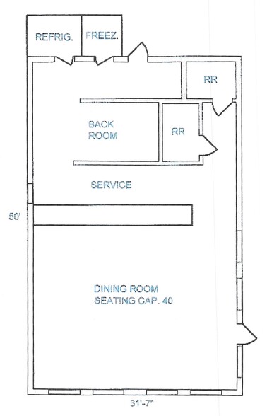 216-217 S Center St, Forrest, IL à louer - Plan d’étage - Image 2 de 2