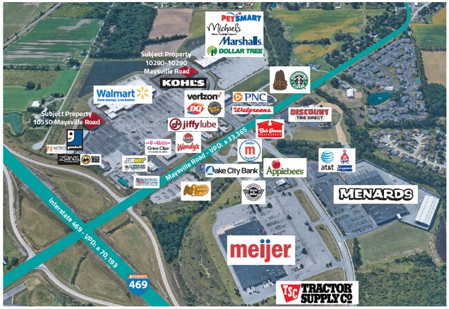 Plus de détails pour 10550 Maysville Rd, Fort Wayne, IN - Commerce de détail à louer