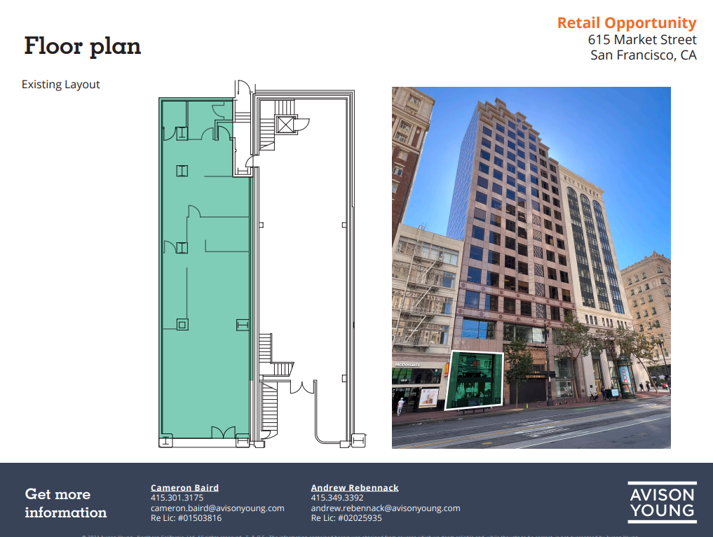 615-623 Market St, San Francisco, CA for lease Floor Plan- Image 1 of 1