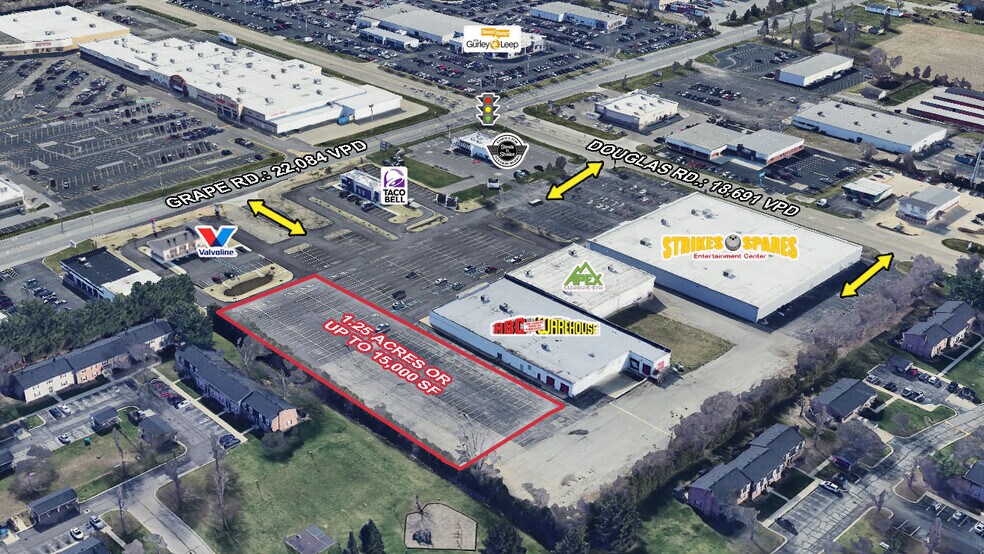 VL NWQ Grape Rd. & Douglas Rd., Mishawaka, IN à vendre - Aérien - Image 2 de 6