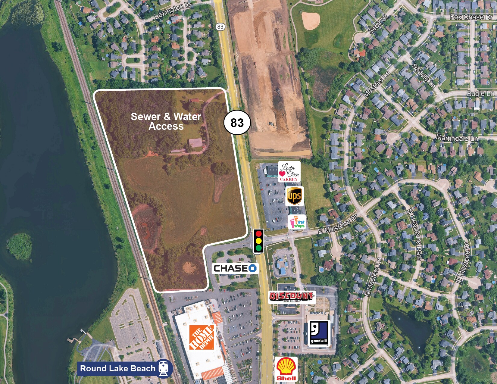 36180 N Rt 83, Round Lake Beach, IL for sale Aerial- Image 1 of 2