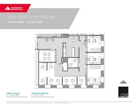 980 N Michigan Ave, Chicago, IL à louer Plan d’étage- Image 1 de 1
