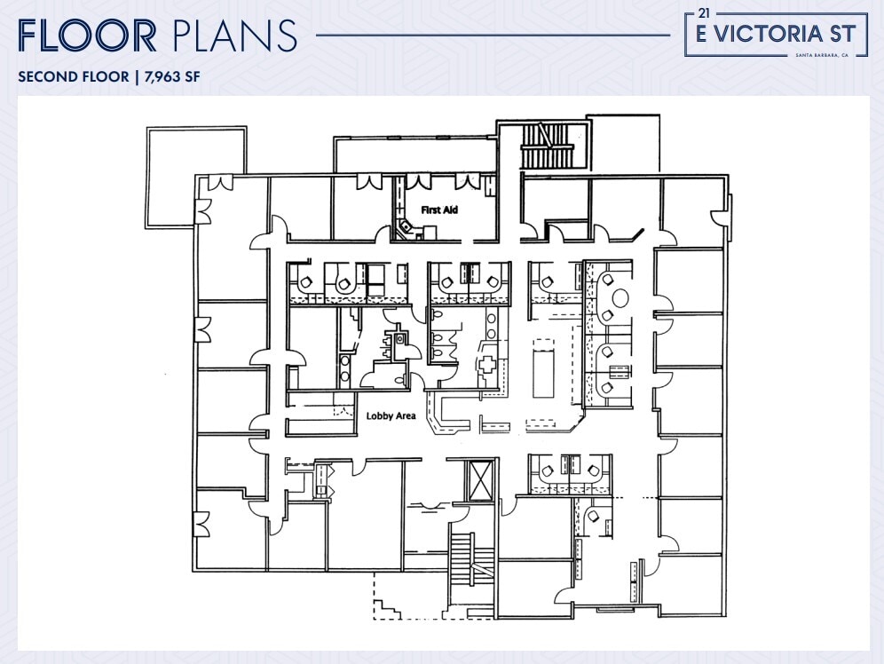 21 E Victoria St, Santa Barbara, CA à louer Plan d’étage- Image 1 de 1