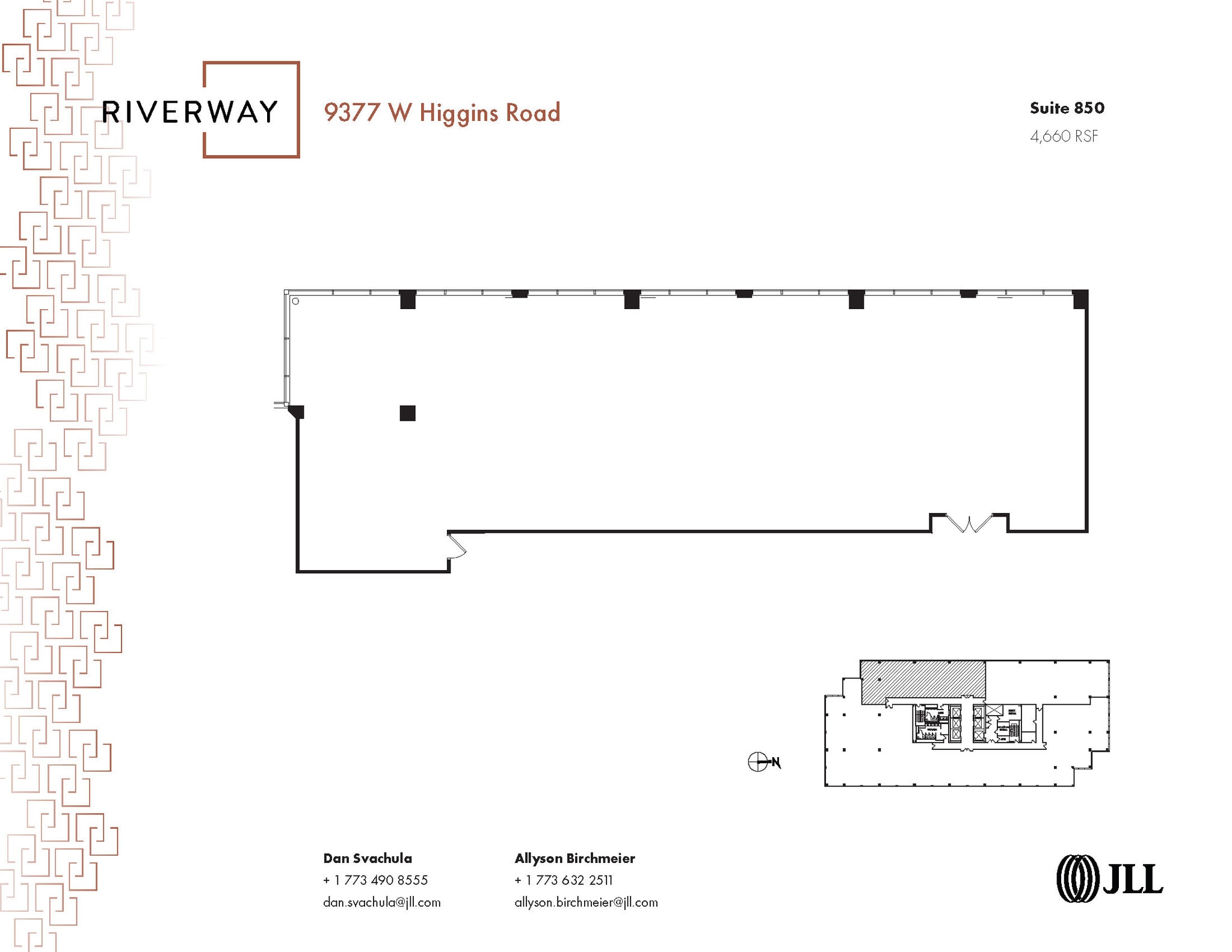 9377 W Higgins Rd, Rosemont, IL for lease Floor Plan- Image 1 of 1