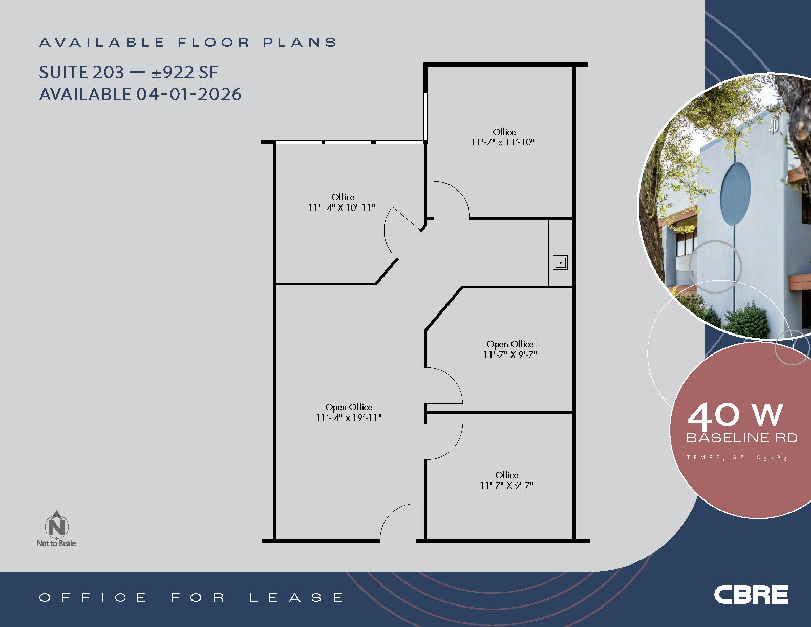 40 W Baseline Rd, Tempe, AZ à louer Plan d’étage- Image 1 de 1