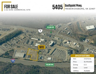 More details for 5405 Southpoint Centre Blvd, Fredericksburg, VA - Land for Sale