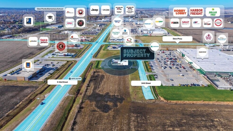 3643 E 24th St, Fremont, NE for sale - Aerial - Image 2 of 2