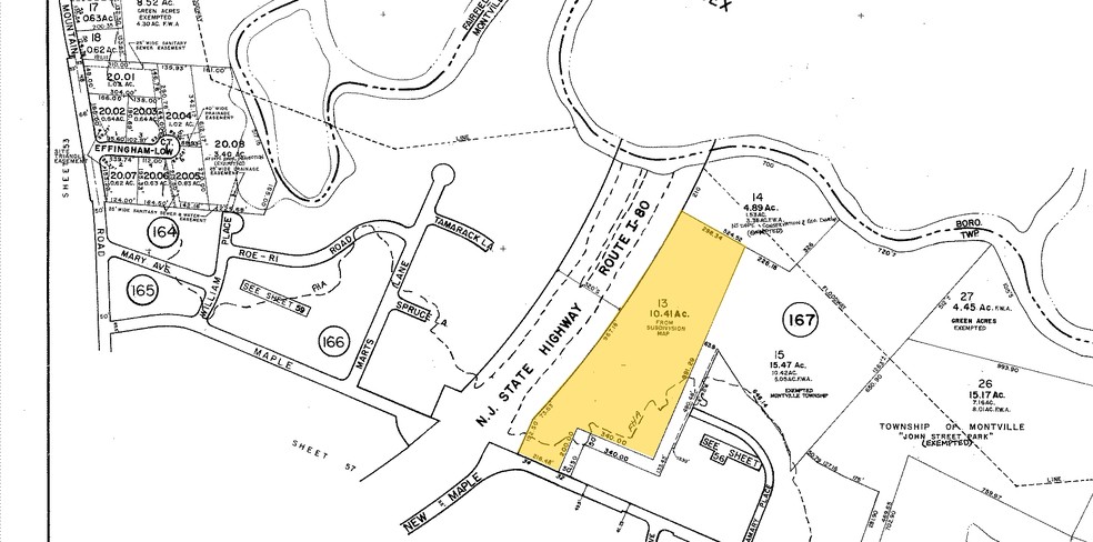 34 Maple Ave, Pine Brook, NJ à louer - Plan cadastral - Image 2 de 5