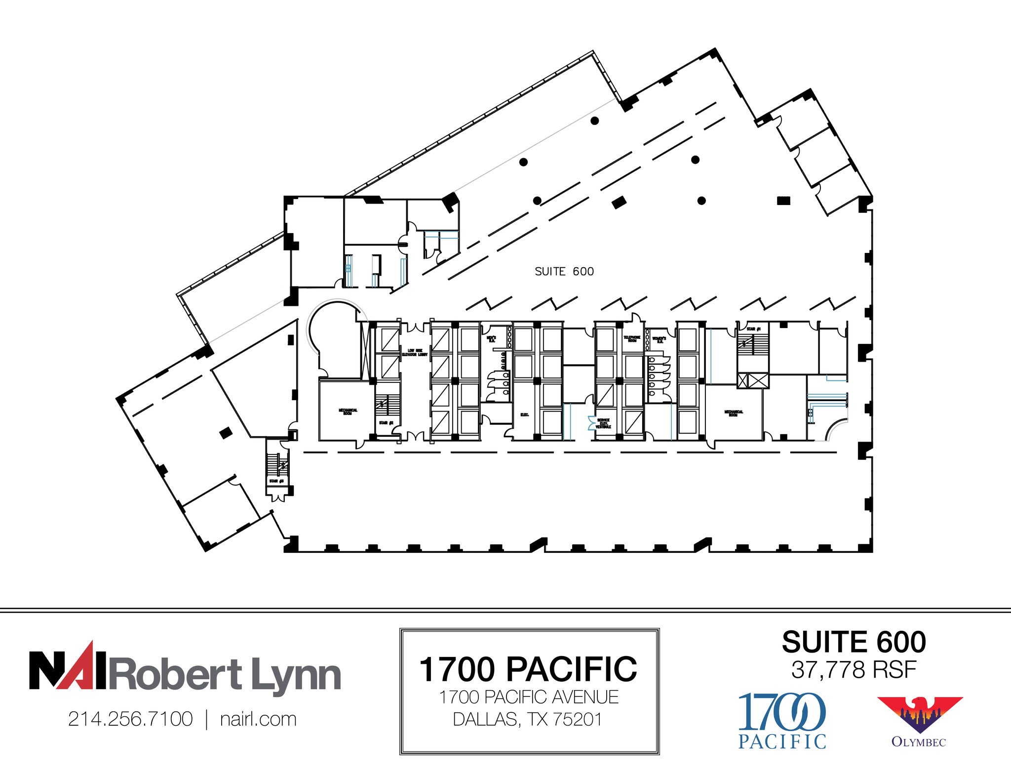 1700 Pacific Ave, Dallas, TX à louer Plan d  tage- Image 1 de 1