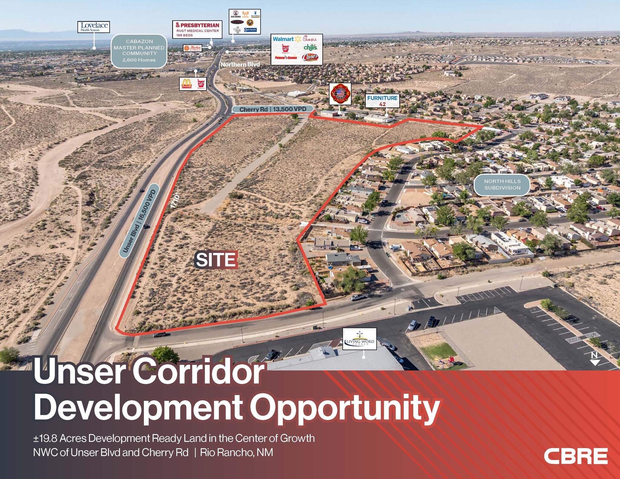 NWC Unser & Cherry Road blvd, Rio Rancho, NM à vendre Aérien- Image 1 de 7