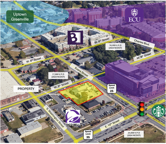 Plus de détails pour 103 W 9th St, Greenville, NC - Commerce de détail à vendre