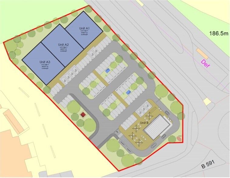 Beveridge Ln, Coalville à louer - Plan de site - Image 1 de 1