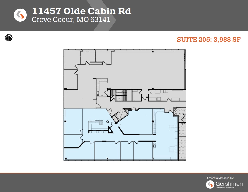 11457 Olde Cabin Rd, Creve Coeur, MO à louer Plan d’étage- Image 1 de 1