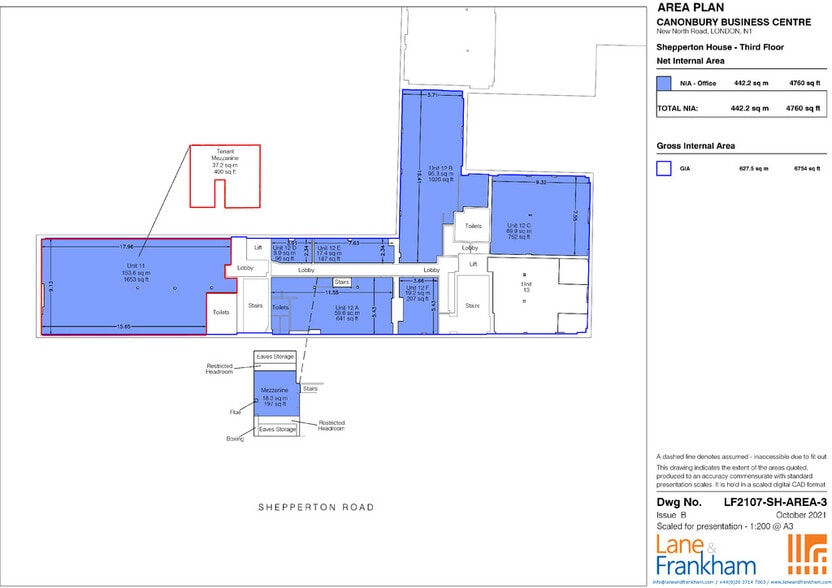 83-95 Shepperton Rd, London for lease - Floor Plan - Image 2 of 19