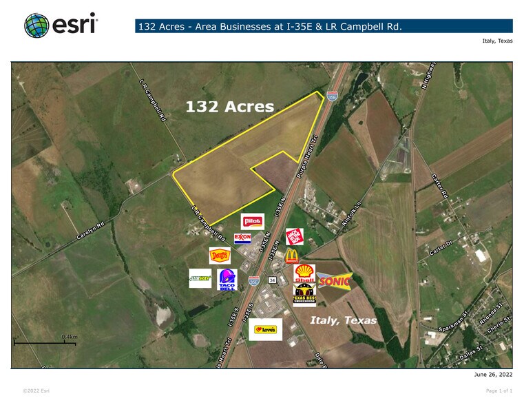LR Campbell, Italy, TX for sale - Aerial - Image 1 of 3