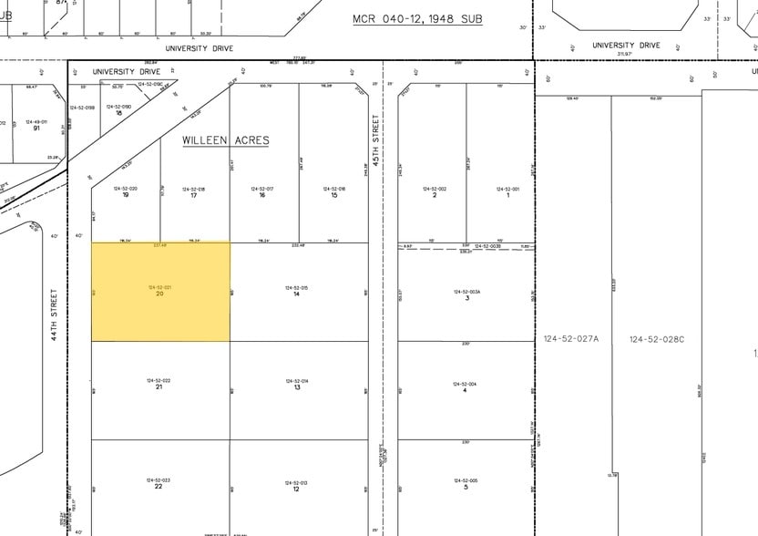 2853-2855 S 44th St, Phoenix, AZ for lease - Plat Map - Image 2 of 8
