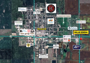 23300 435th Ave, Howard, SD - Aerial  map view - Image1