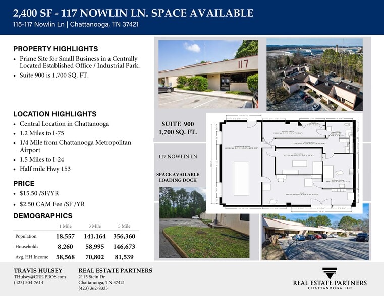 117 Nowlin Ln, Chattanooga, TN for lease - Floor Plan - Image 3 of 11