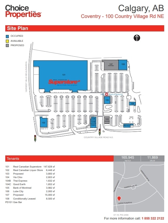 107-108 Country Village Rd NE, Calgary, AB for sale Site Plan- Image 1 of 1