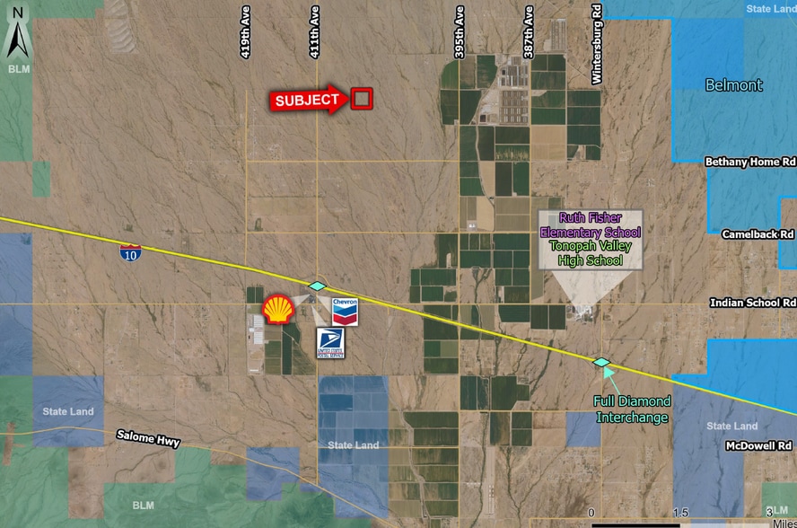 411th Ave & Glendale ave, Tonopah, AZ for sale - Aerial - Image 2 of 3