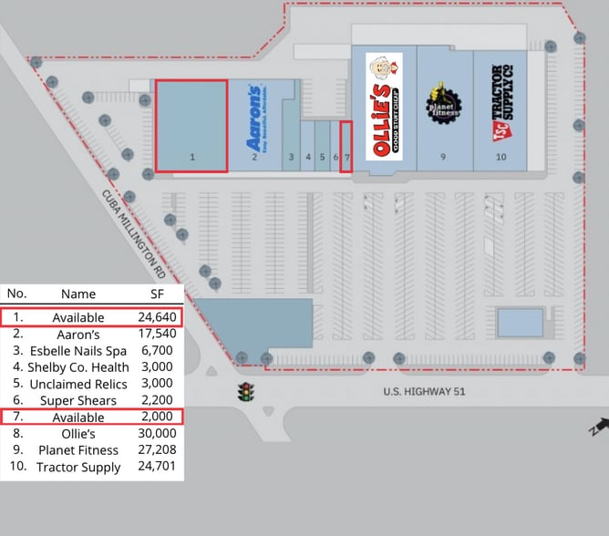 8219 US Highway 51 N, Millington, TN for lease - Building Photo - Image 2 of 4