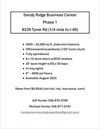 More details for 8229 Tyner Rd, Colfax, NC - Flex for Lease