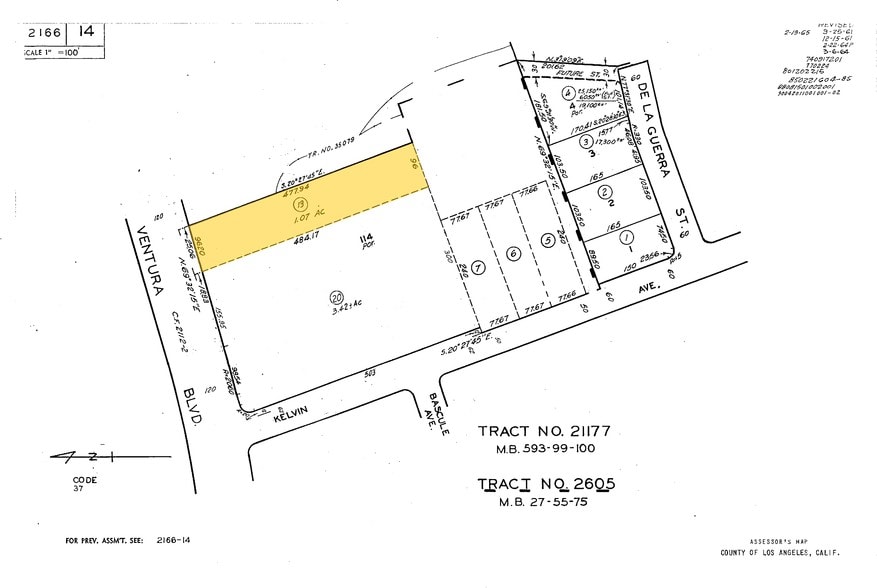 20720 Ventura Blvd, Woodland Hills, CA for lease - Plat Map - Image 2 of 8