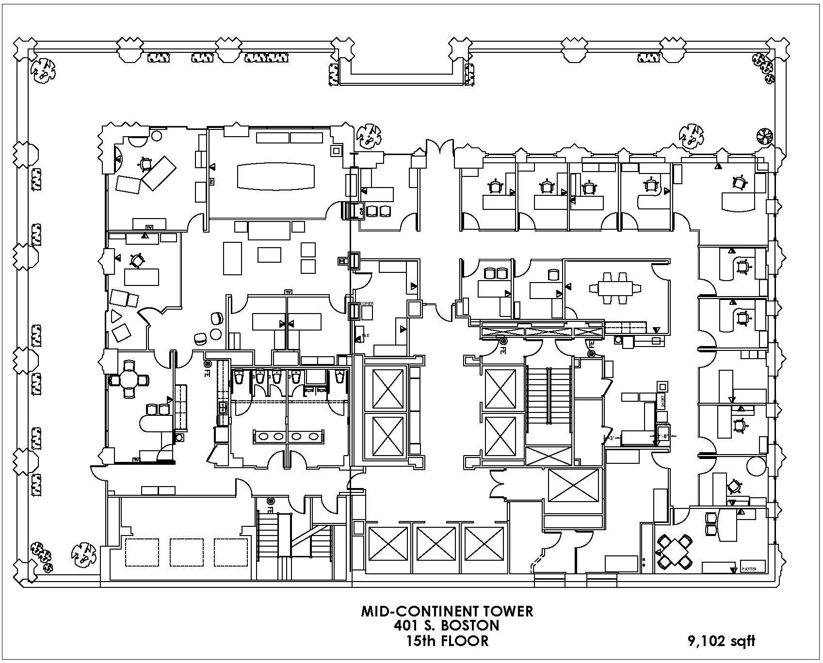 401 S Boston Ave, Tulsa, OK à louer Plan d’étage- Image 1 de 20