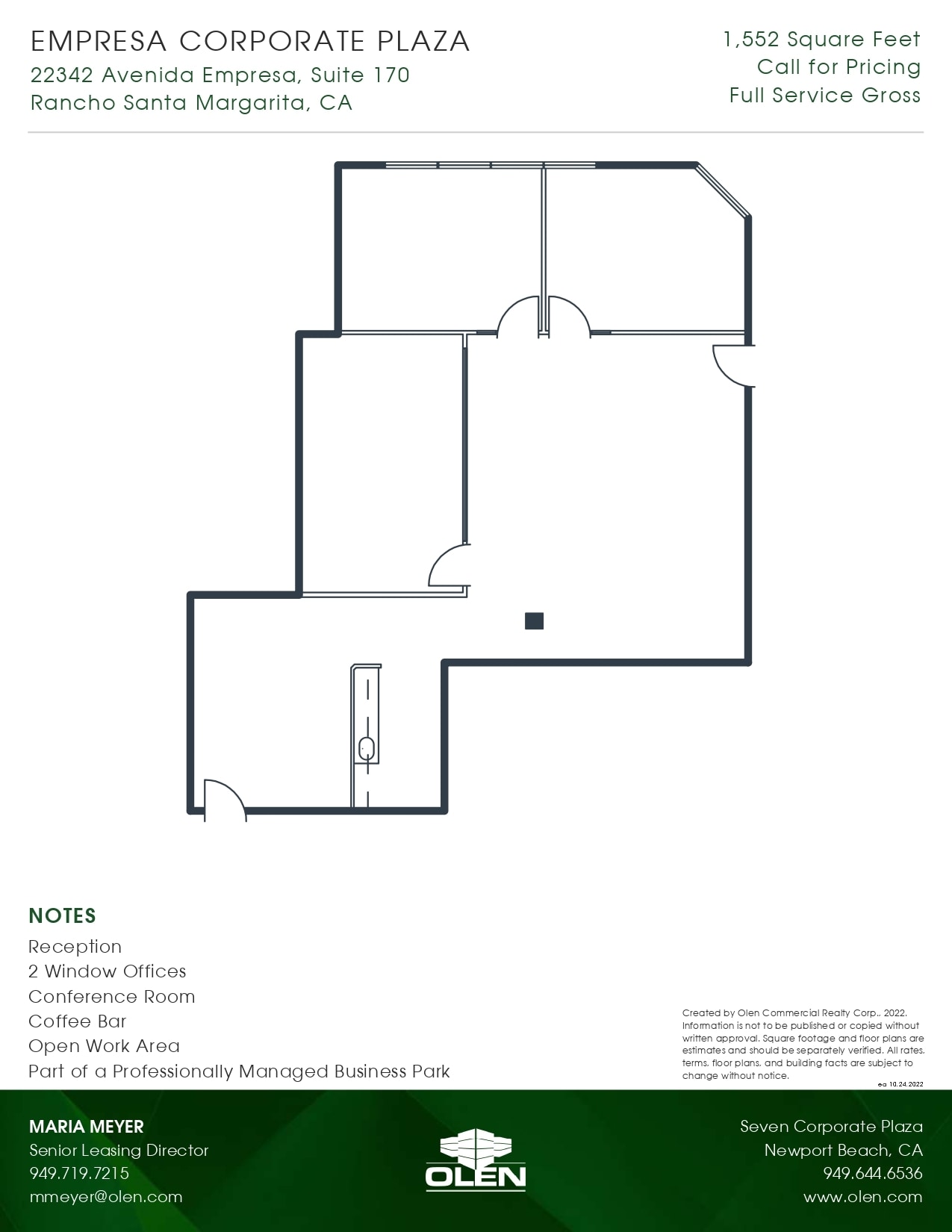 22342 Avenida Empresa, Rancho Santa Margarita, CA for lease Floor Plan- Image 1 of 1