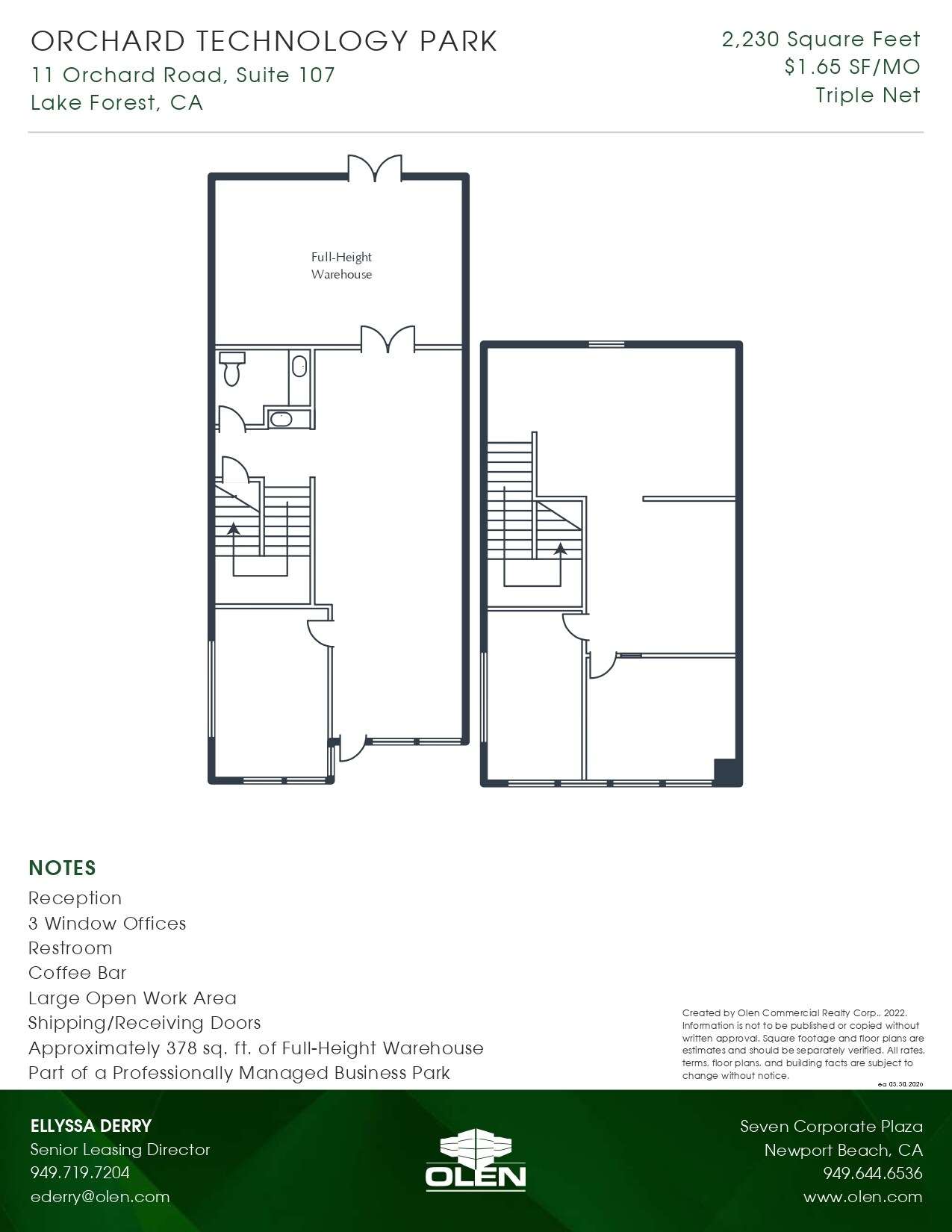 1-13 Orchard Rd, Lake Forest, CA à louer Plan d’étage- Image 1 de 1