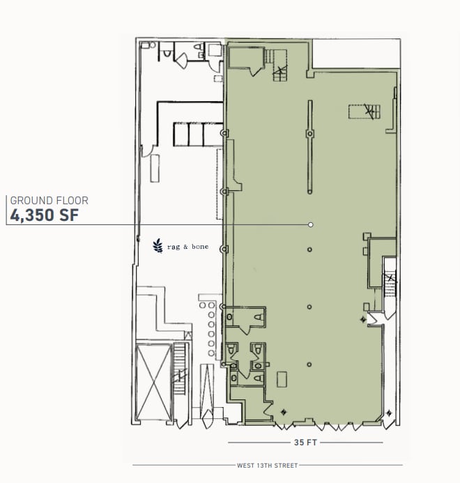 421-425 W 13th St, New York, NY for lease Floor Plan- Image 1 of 1