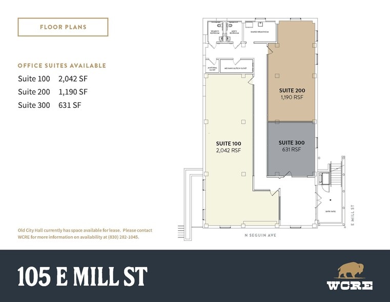 105 E Mill St, New Braunfels, TX for lease - Floor Plan - Image 2 of 9