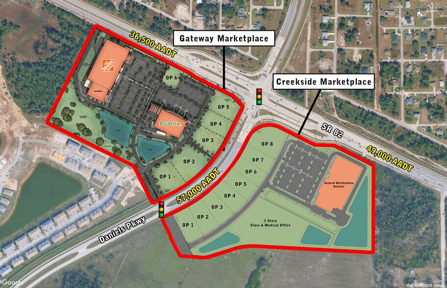 SWC Daniels Parkway & SR 82, Fort Myers, FL à louer - Plan de site - Image 2 de 2