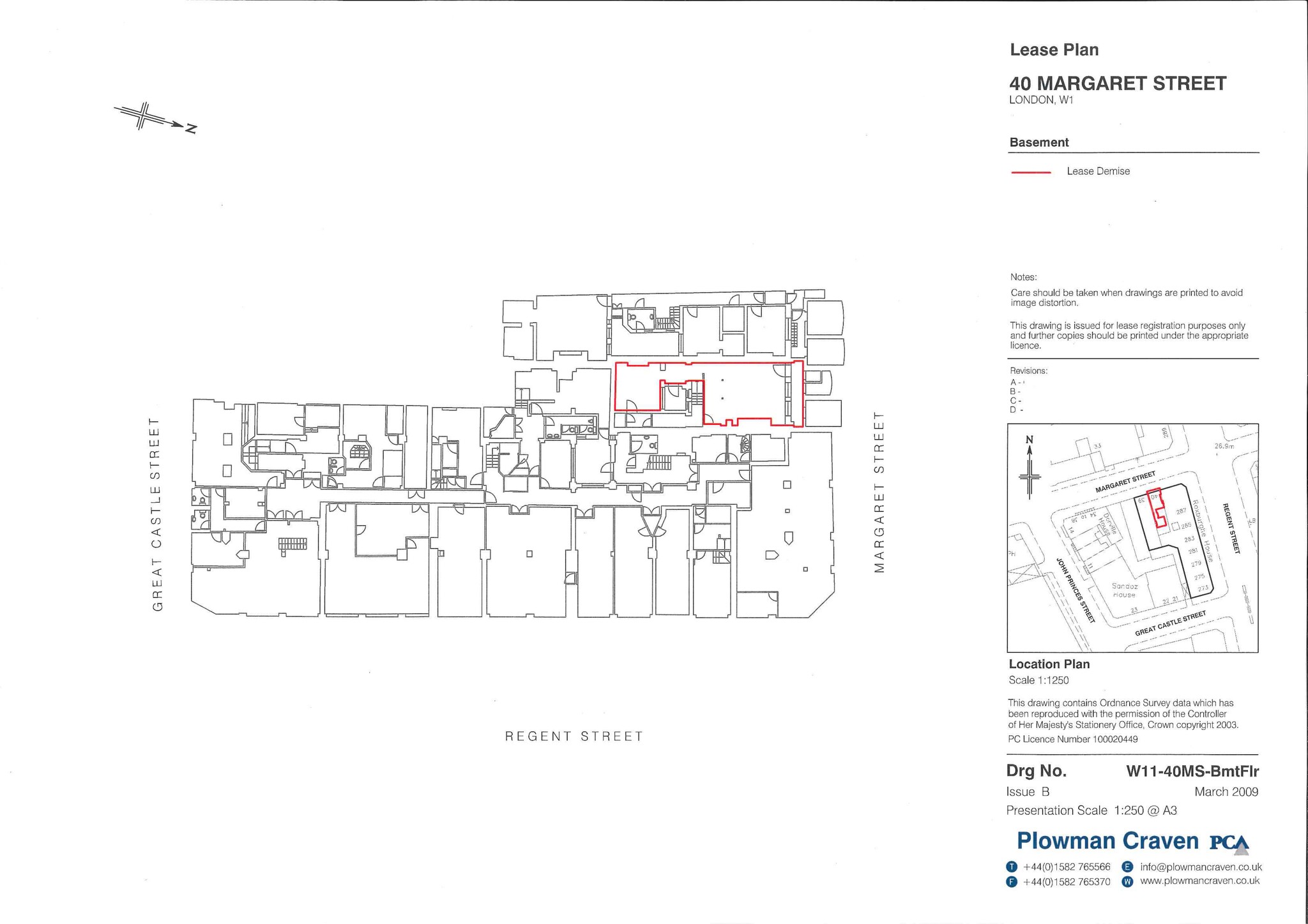 40 Margaret St, London à louer Plan de site- Image 1 de 15