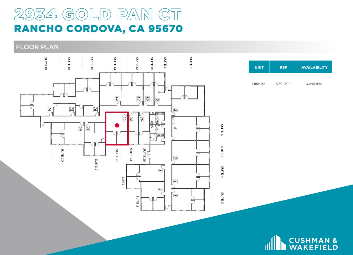 2934 Gold Pan Ct, Rancho Cordova, CA for lease Floor Plan- Image 1 of 1