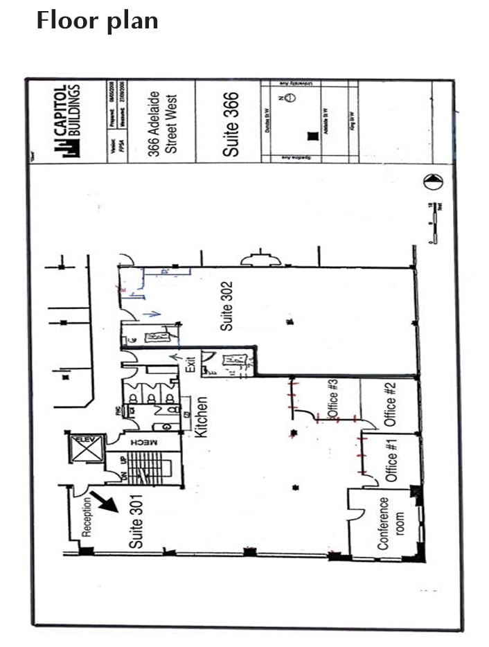 366 Adelaide St W, Toronto, ON for lease Floor Plan- Image 1 of 1